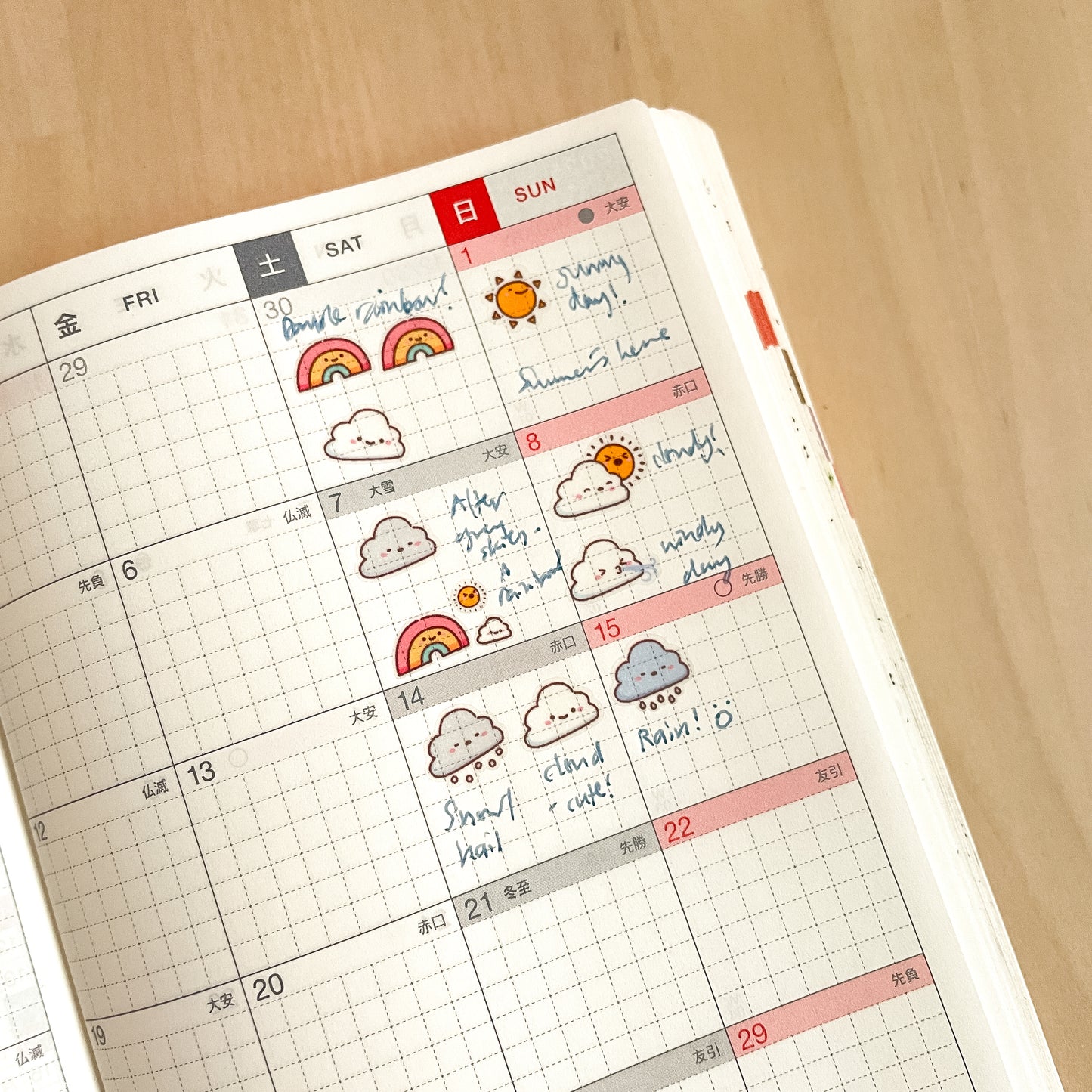 016a Sunny Day Weather Planner Stickers - Micro Schedule Summer Sticker sheet for diaries and notebooks! Great gifts for journal lovers!