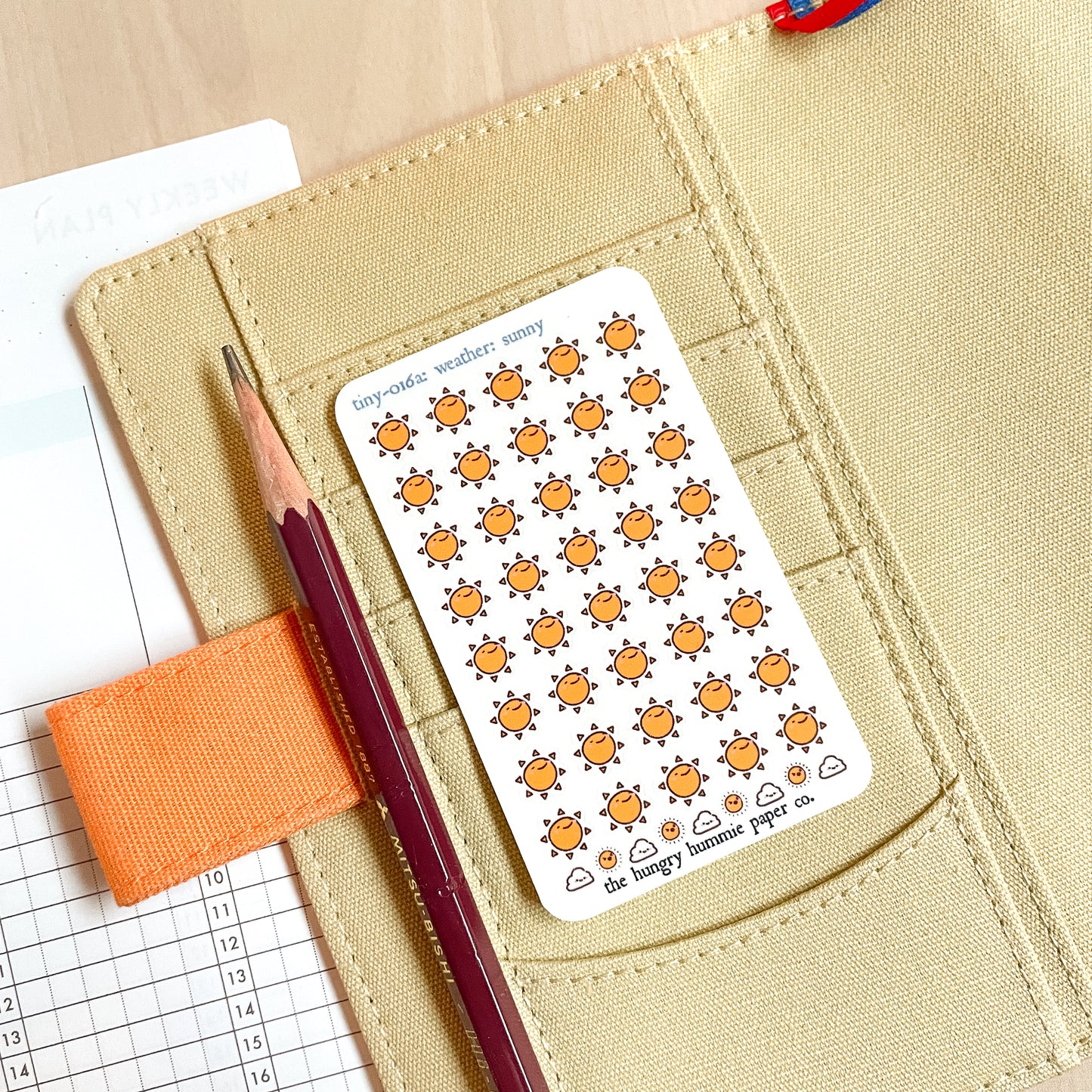 016a Sunny Day Weather Planner Stickers - Micro Schedule Summer Sticker sheet for diaries and notebooks! Great gifts for journal lovers!