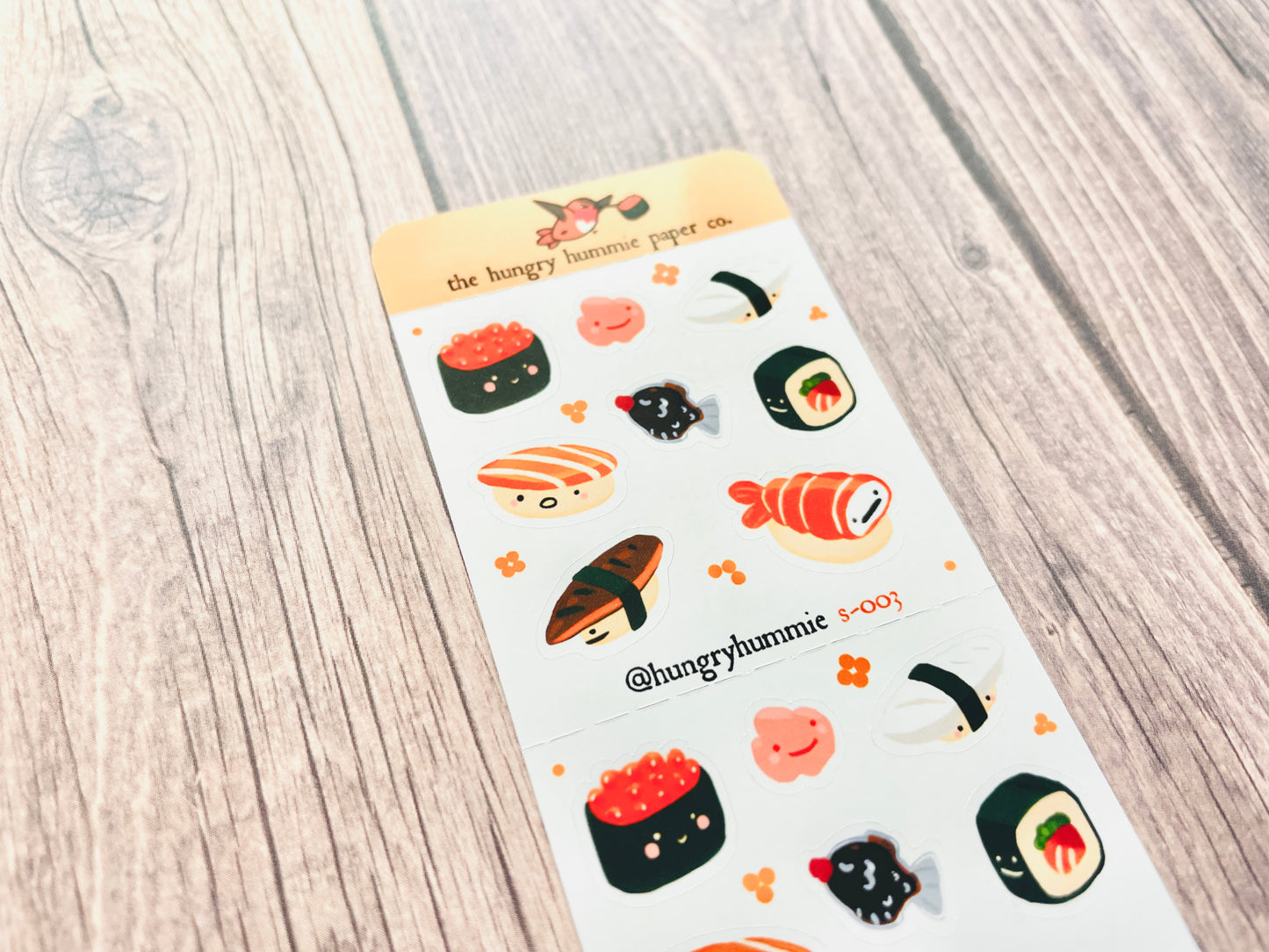 s-003 Tiny Sushi Nigiri, Soy sauce fish bottle, Ginger Sticker Sheet Sushi Lover Foodie Planner Stickers | Japanese Food Journal Deco Seals