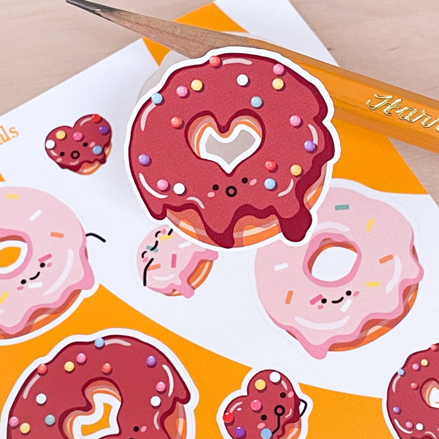 Donut Pals Cozy Sticker Sheet - Colourful foodie stickers for doughnut lovers!