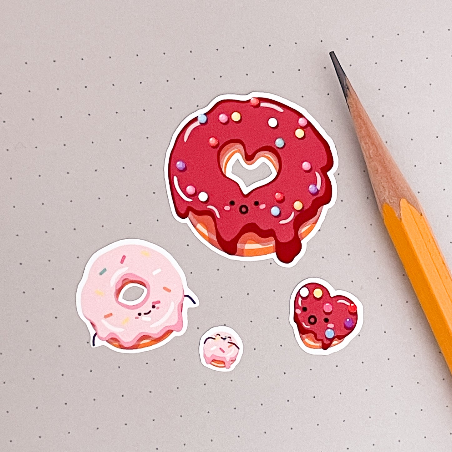 Donut Pals Cozy Sticker Sheet - Colourful foodie stickers for doughnut lovers!