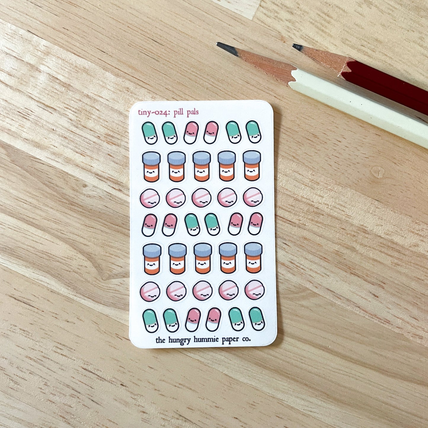 024 Pill Pals Medication Planner Stickers - Cute capsule and tablet / medicine bottle tracker: Track your doses and schedule your meds!