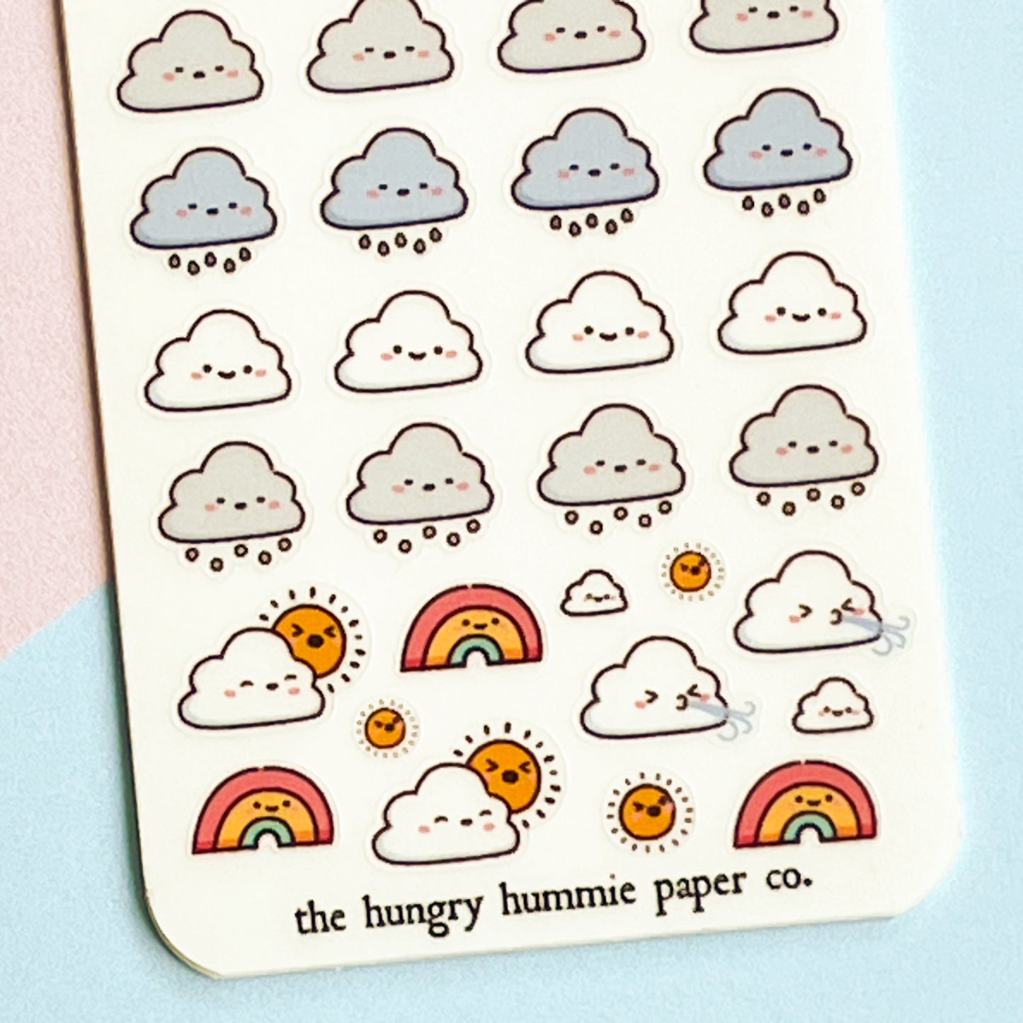 016 Weather Planner Stickers - Business Card Sized Mini Micro Sticker sheet for wallets and planners! Great gifts for notebook lovers!