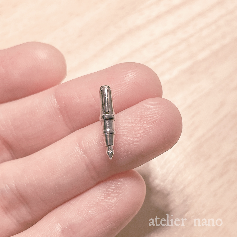 Sterling Silver Tiny Fountain Pen Earrings