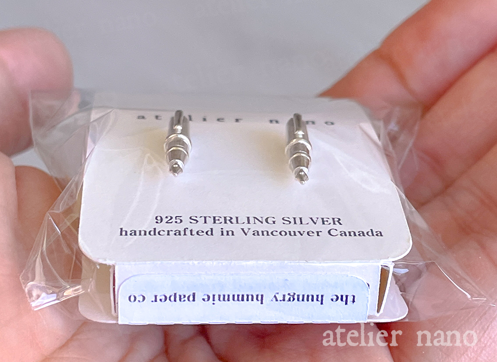 Sterling Silver Tiny Fountain Pen Earrings