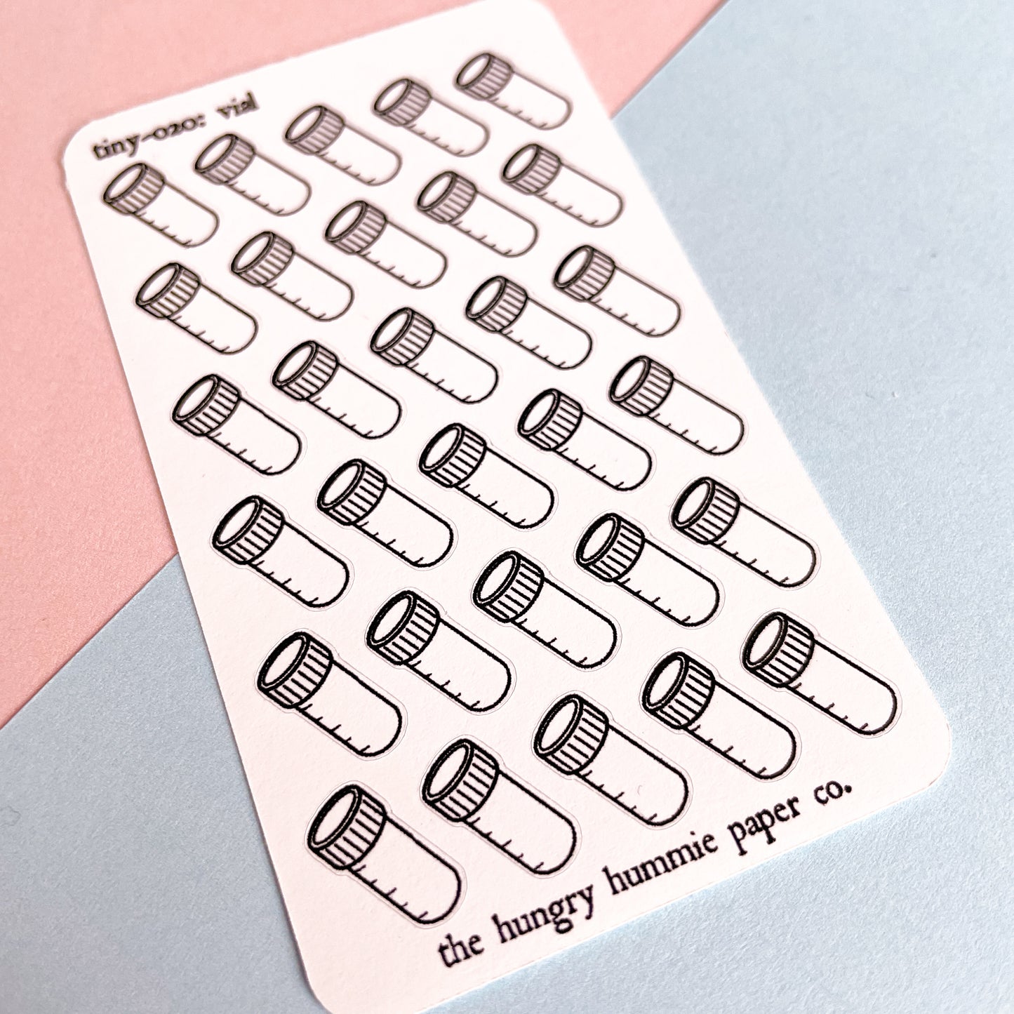 020 Ink Vial Planner Sticker Sheet : tiny sample bottle fountain pen tracker icons - bullet journals, schedule, health or test tube sciences