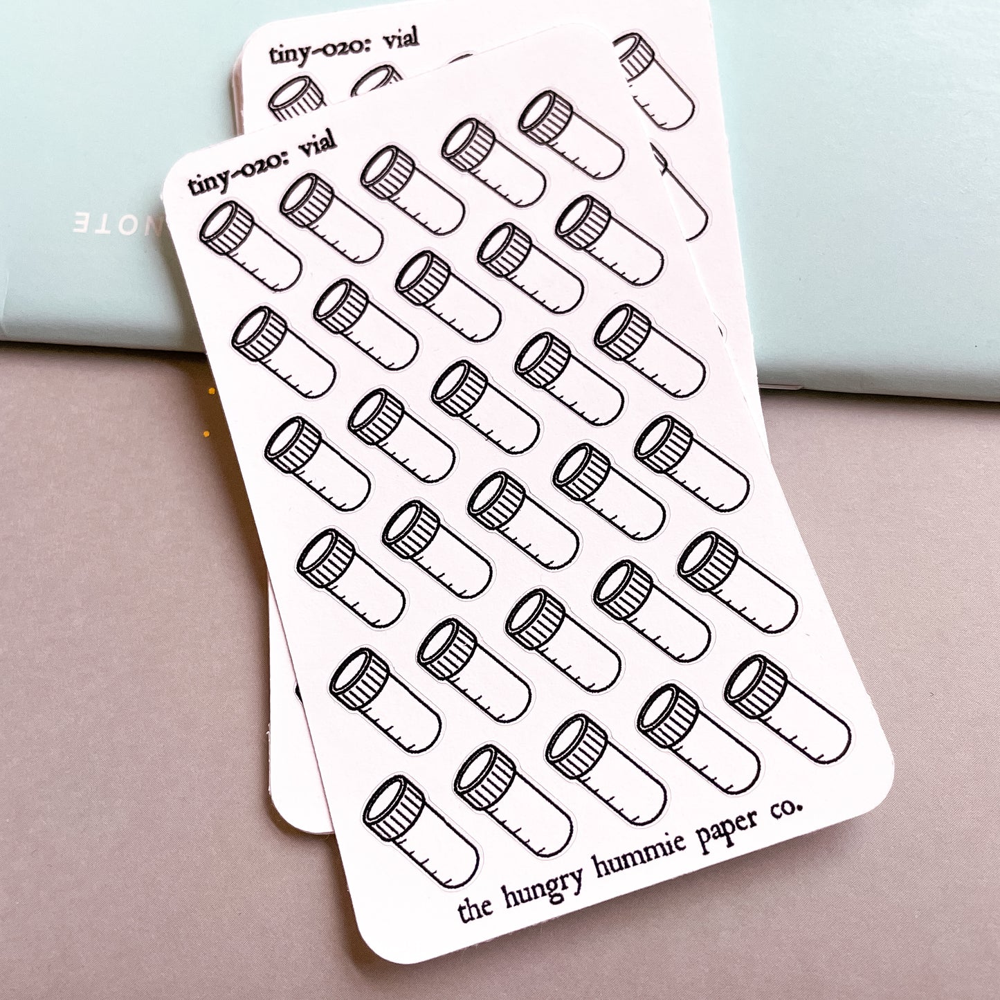 020 Ink Vial Planner Sticker Sheet : tiny sample bottle fountain pen tracker icons - bullet journals, schedule, health or test tube sciences
