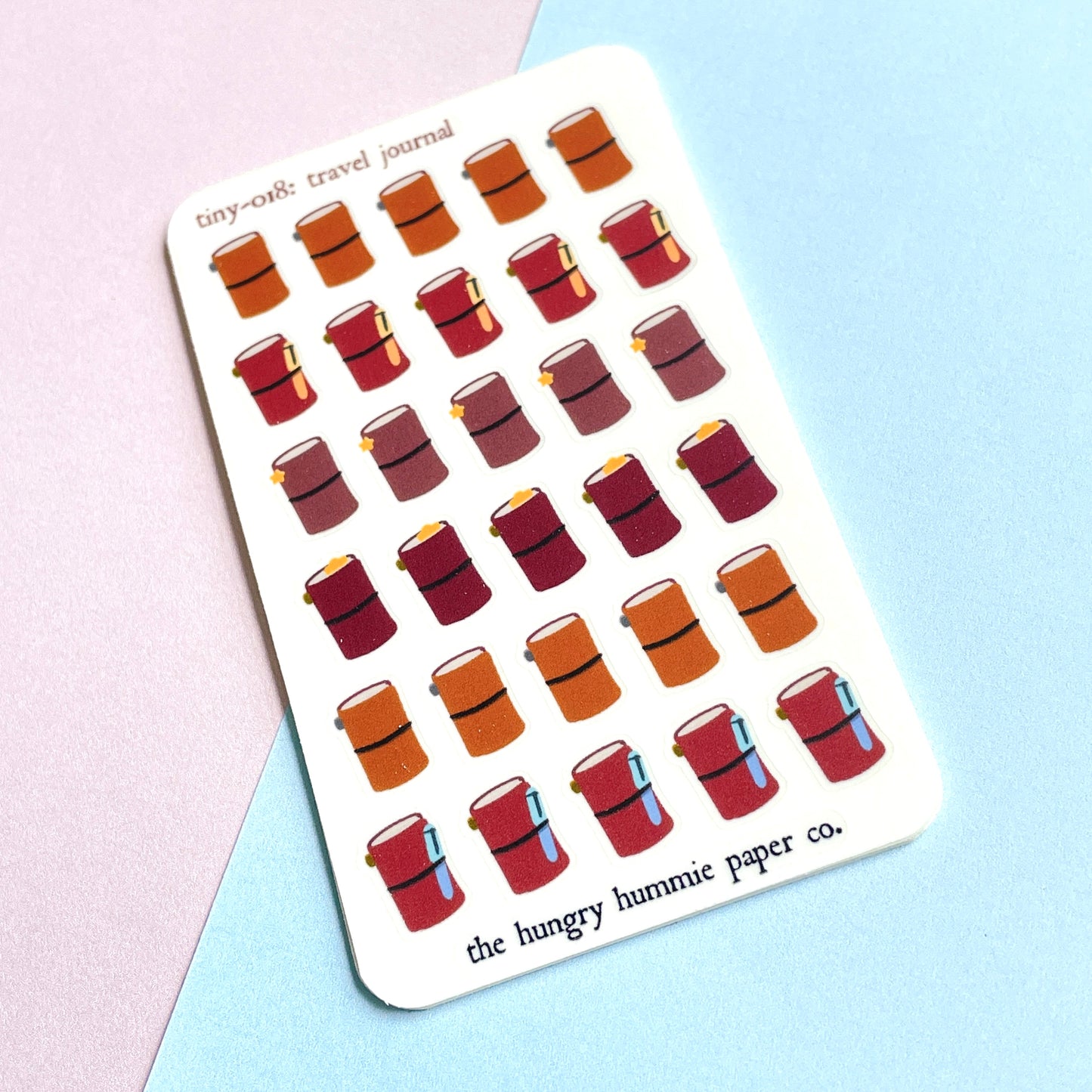 018 Travel Journal Planner Stickers - Credit Card Sized Micro Sticker sheet for wallets and planners! Perfect for your diary and notebooks!
