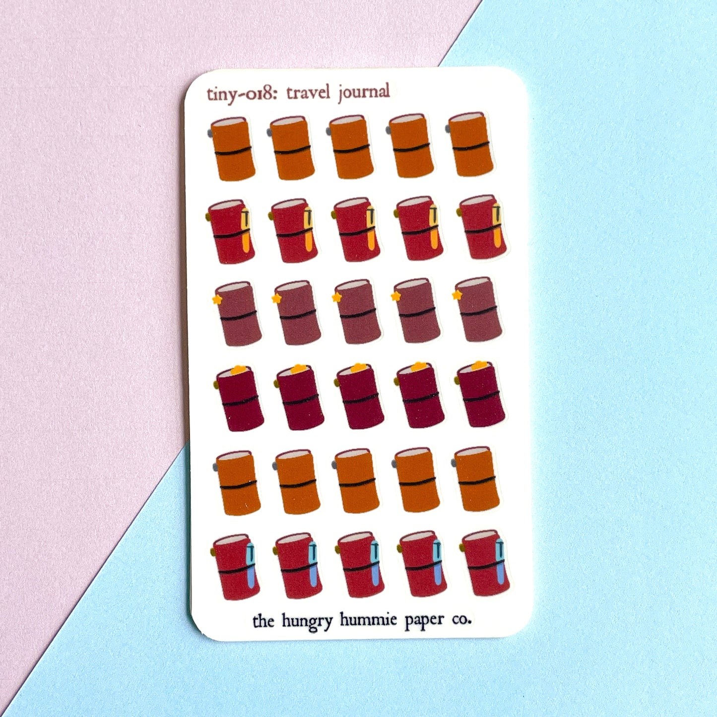 018 Travel Journal Planner Stickers - Credit Card Sized Micro Sticker sheet for wallets and planners! Perfect for your diary and notebooks!