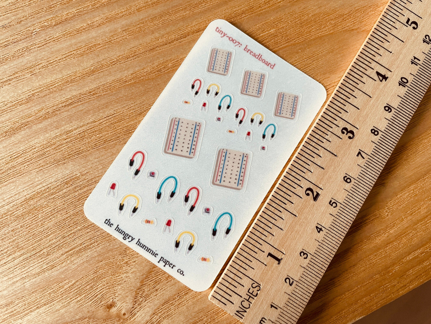 007 Breadboard | Mini Planner Sticker Sheet | Tiny Programming Coding Stickers | Track Electronics STEM Miniature Wires Code Bullet Journal