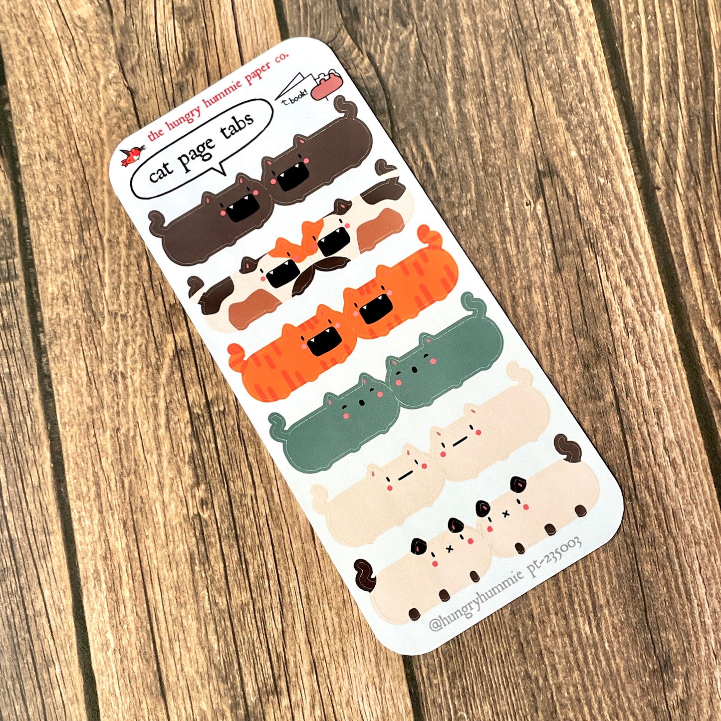 Cute Cat Page Tab Sticker Sheet | Adorable Kitty Fun Stationery | Gifts for Organizers |Teacher / Student Planner School Notebook Index