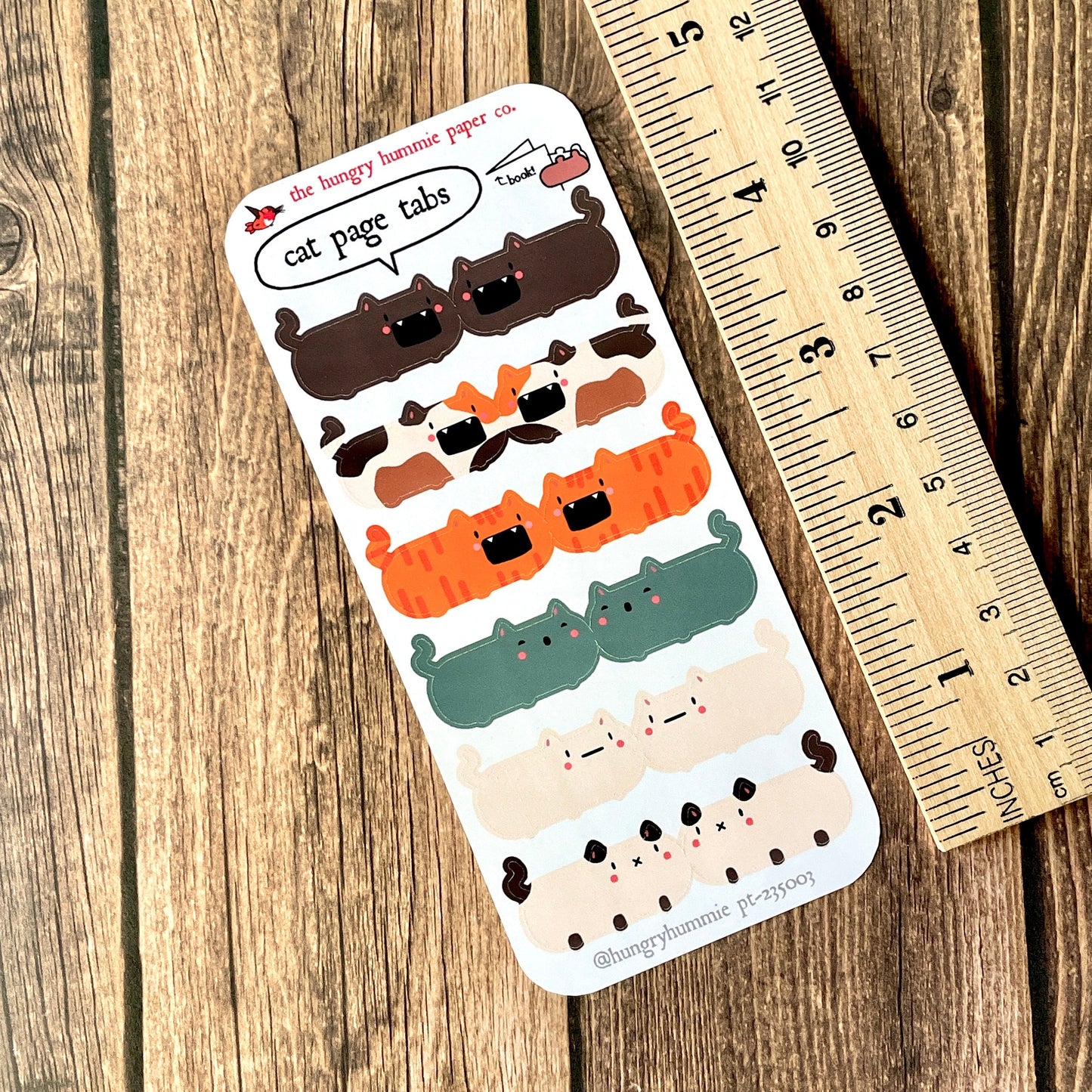 Cute Cat Page Tab Sticker Sheet | Adorable Kitty Fun Stationery | Gifts for Organizers |Teacher / Student Planner School Notebook Index