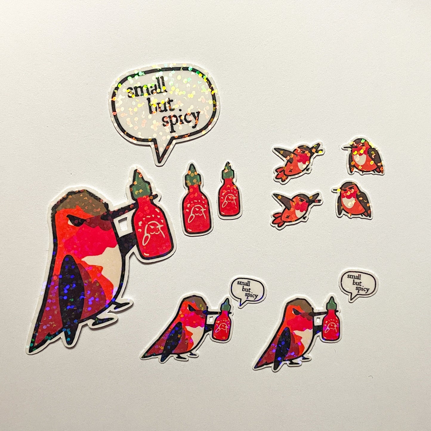 Rufous Hummingbird sticker pack gift for birb lovers! Birdwatching ornithologists, decorate planners, journals, notebooks and organizers!