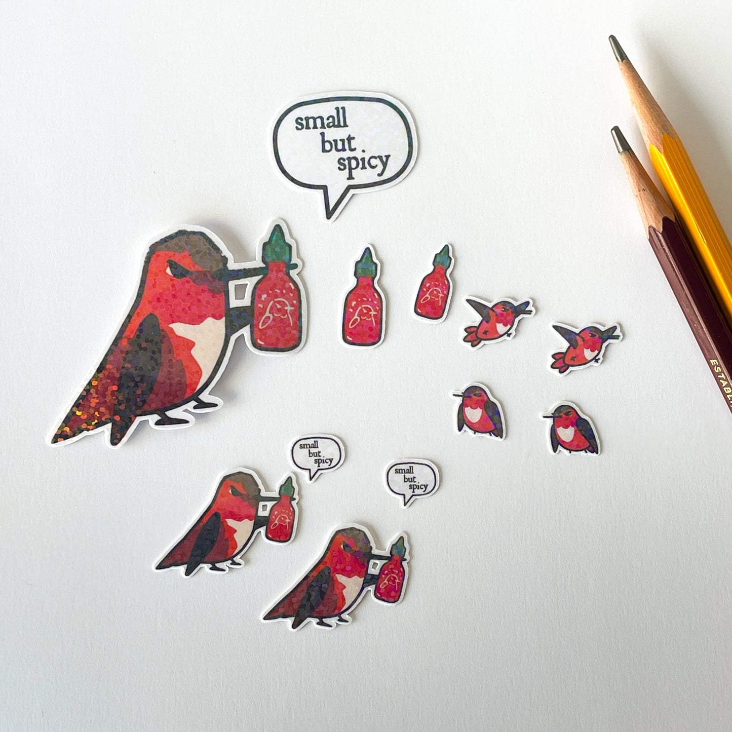 Rufous Hummingbird sticker pack gift for birb lovers! Birdwatching ornithologists, decorate planners, journals, notebooks and organizers!