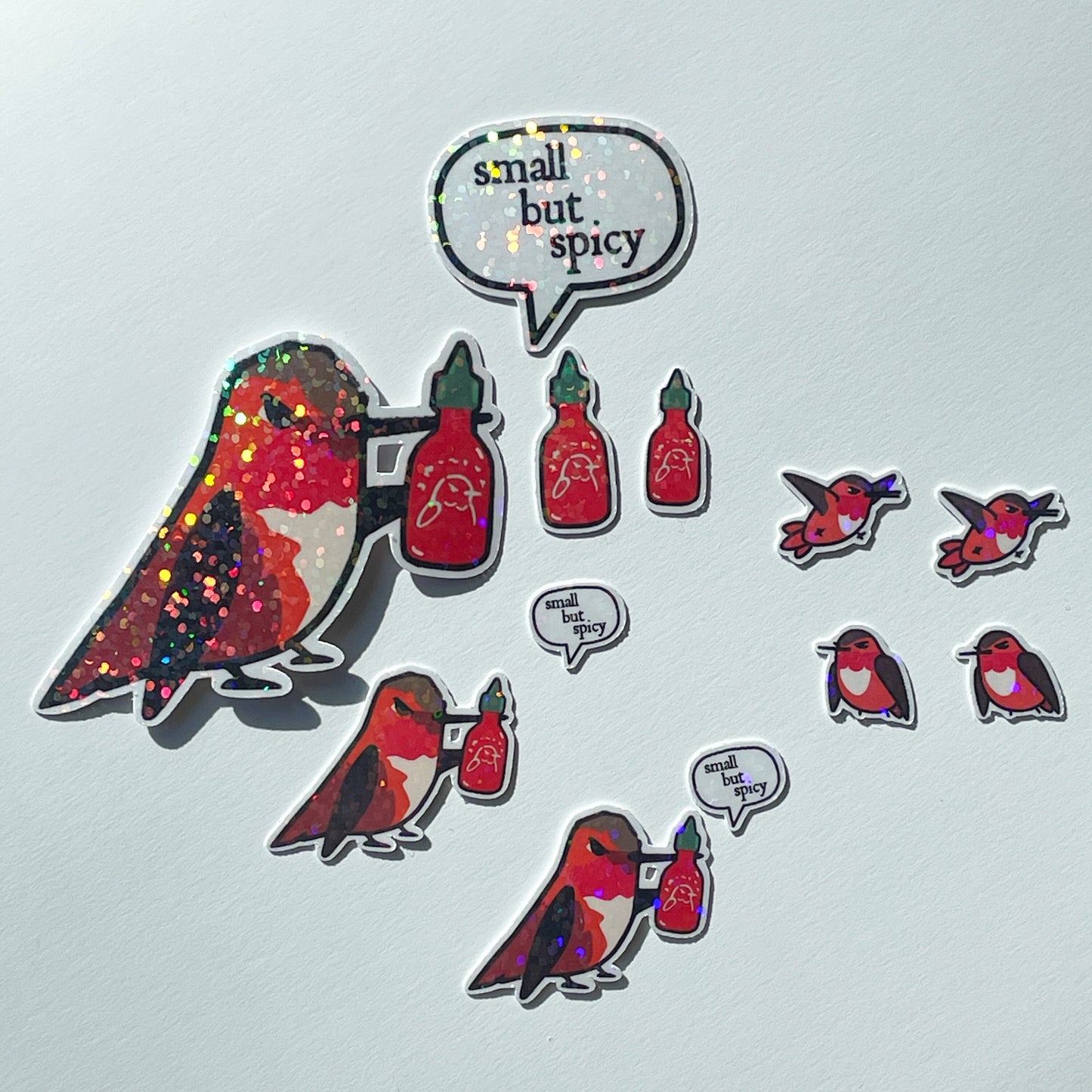 Rufous Hummingbird sticker pack gift for birb lovers! Birdwatching ornithologists, decorate planners, journals, notebooks and organizers!