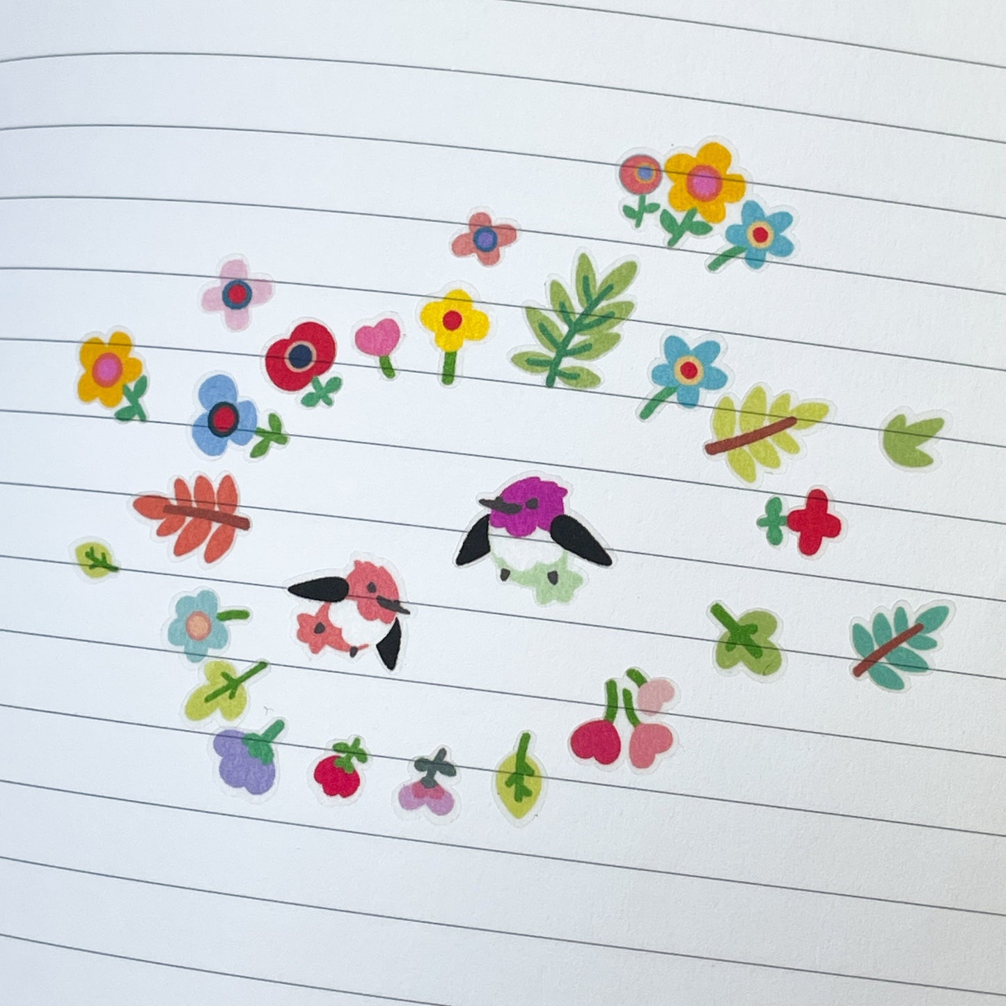 015 Flower Garden & Hummingbirds Credit / Business Card Sized Mini Planner Sticker sheet for wallets gifts small diaries and journals!