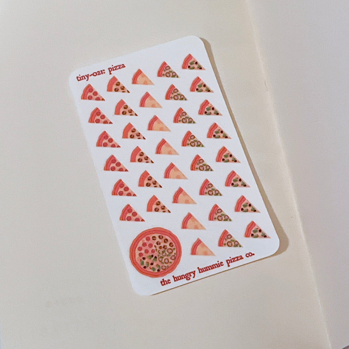 021 Pizza Night Stickers - Nano Sticker sheet for planners of all types! It's junk food day, enjoy carbs and cheese in credit card size!