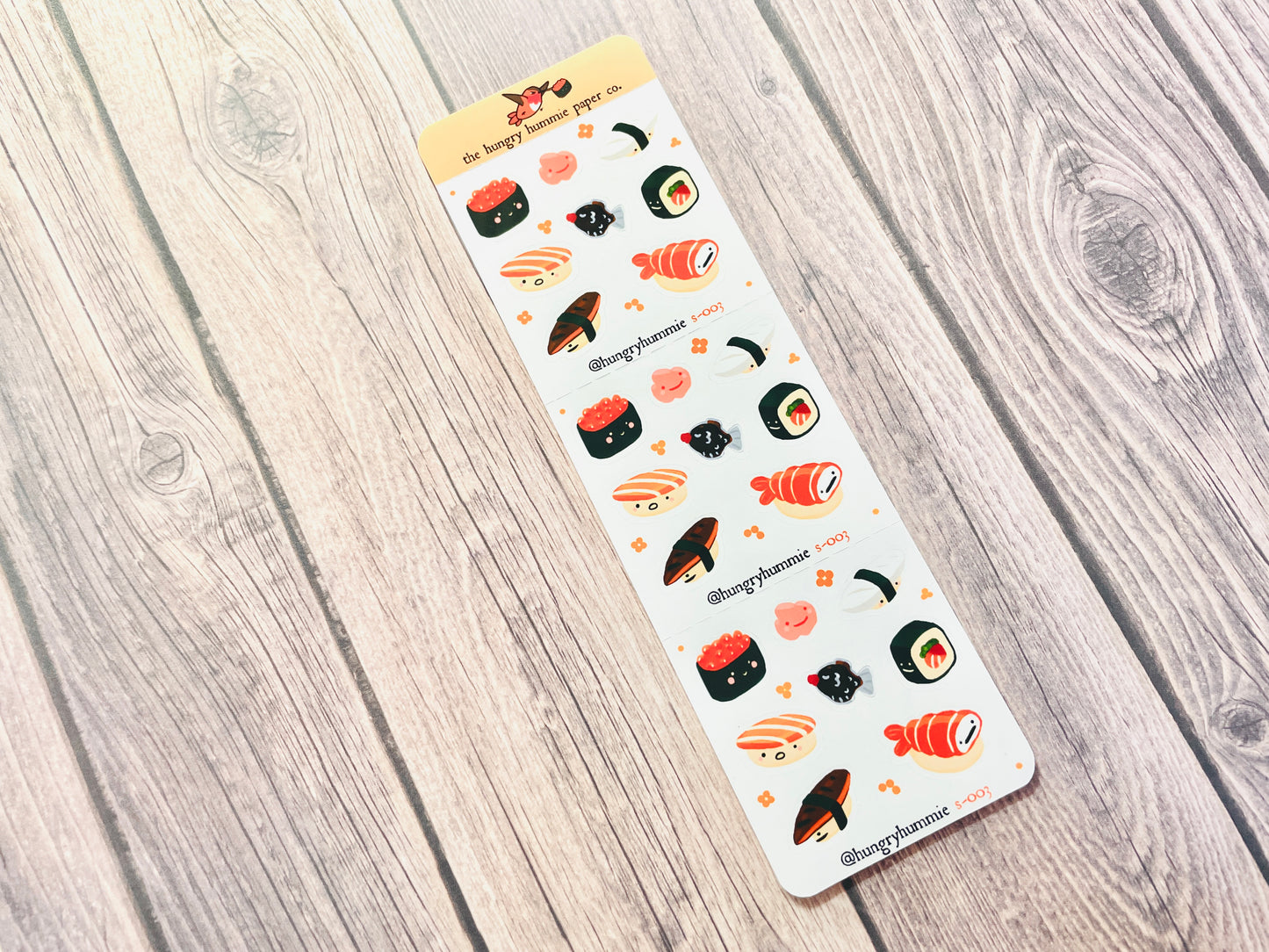 s-003 Tiny Sushi Nigiri, Soy sauce fish bottle, Ginger Sticker Sheet Sushi Lover Foodie Planner Stickers | Japanese Food Journal Deco Seals