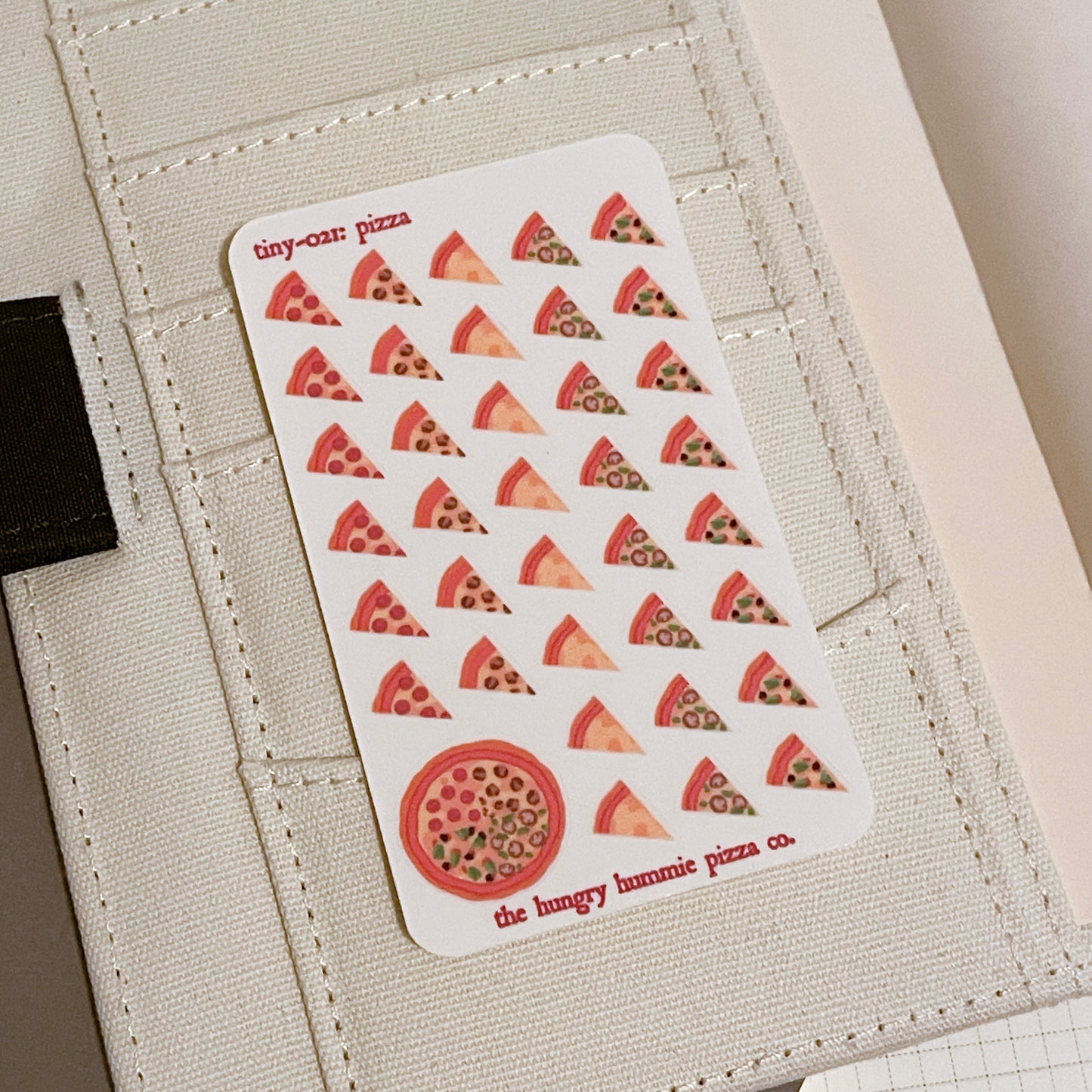 021 Pizza Night Stickers - Nano Sticker sheet for planners of all types! It's junk food day, enjoy carbs and cheese in credit card size!