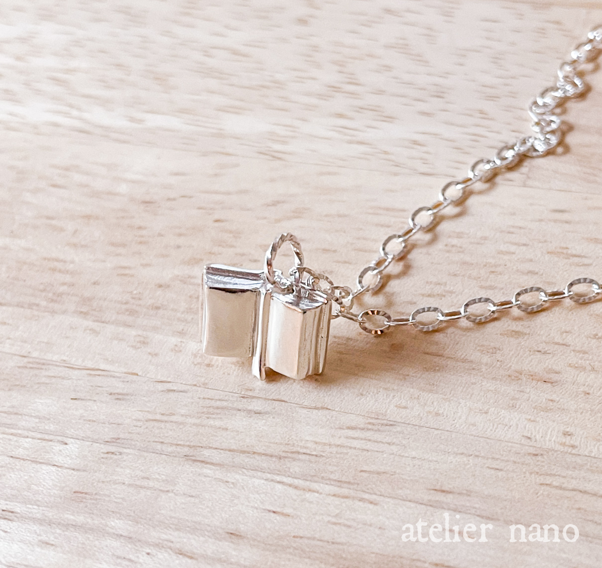 Sterling Silver Miniature Book Necklace