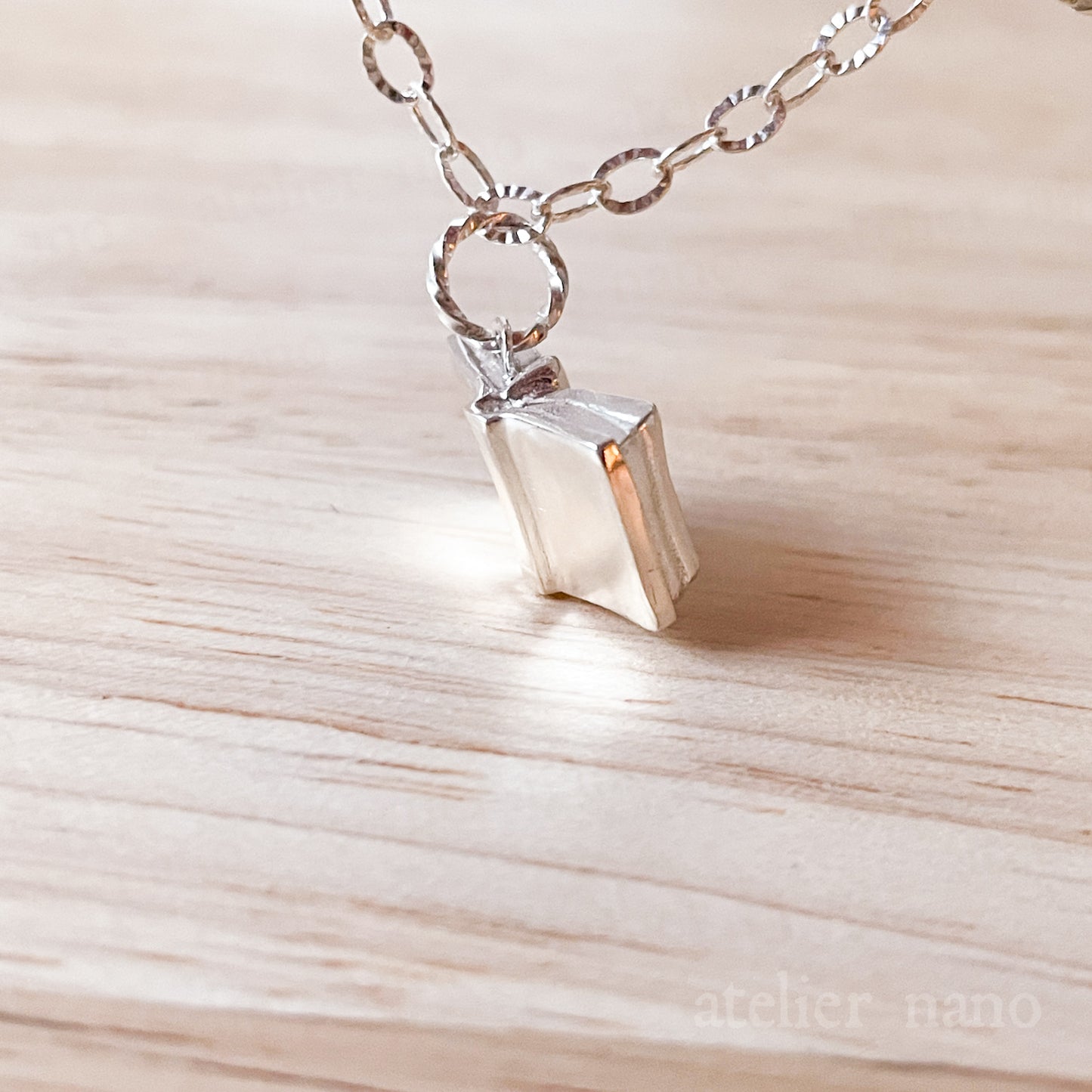 Sterling Silver Miniature Book Necklace