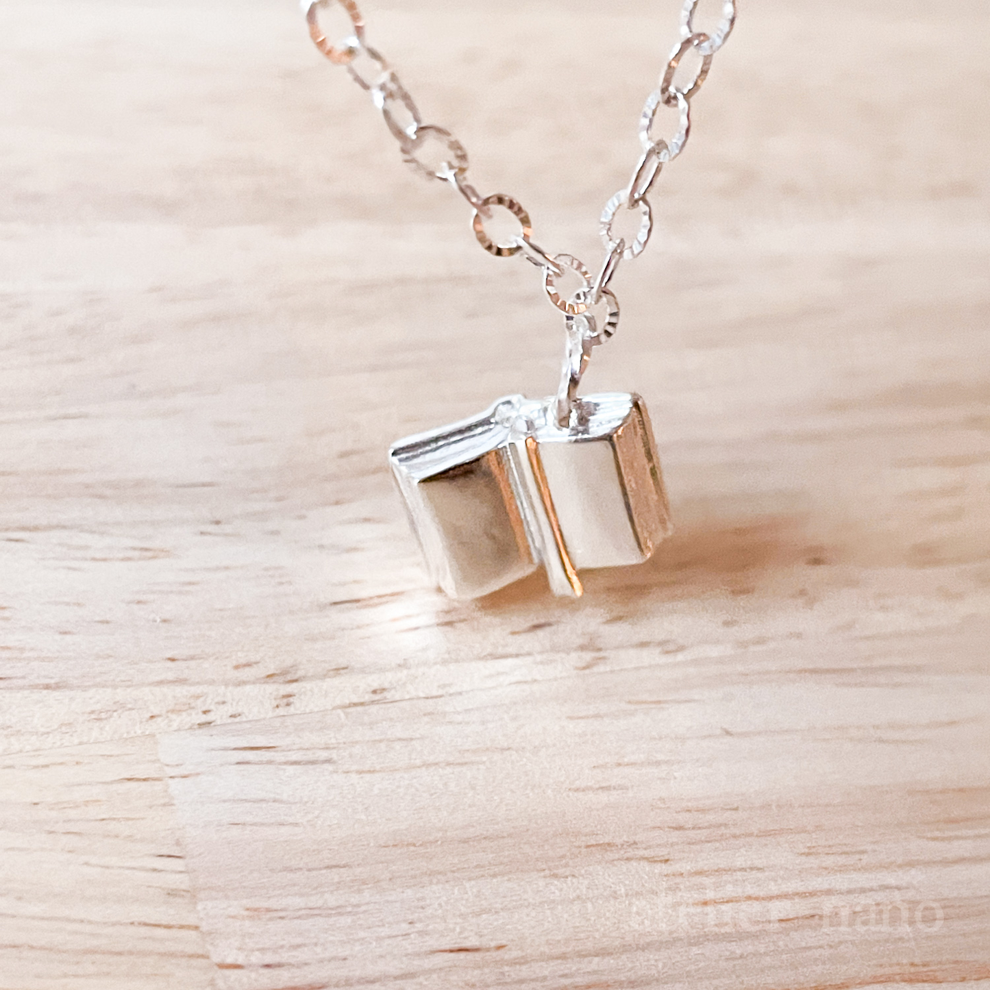 Sterling Silver Miniature Book Necklace