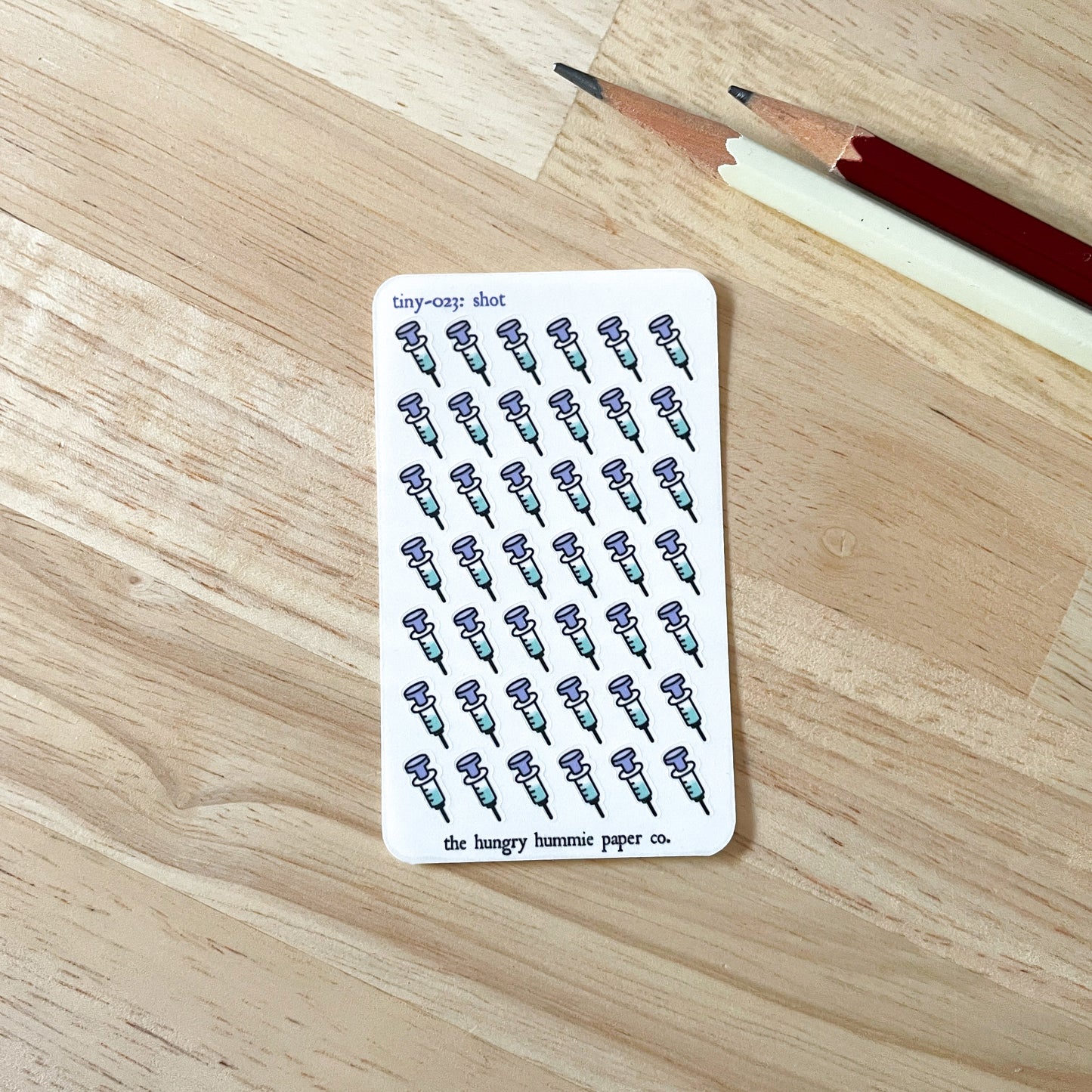 023 Shot Injection Planner Stickers - Mini tracker decals for allergy medication, insulin / diabetes and prescription meds / IV doses!