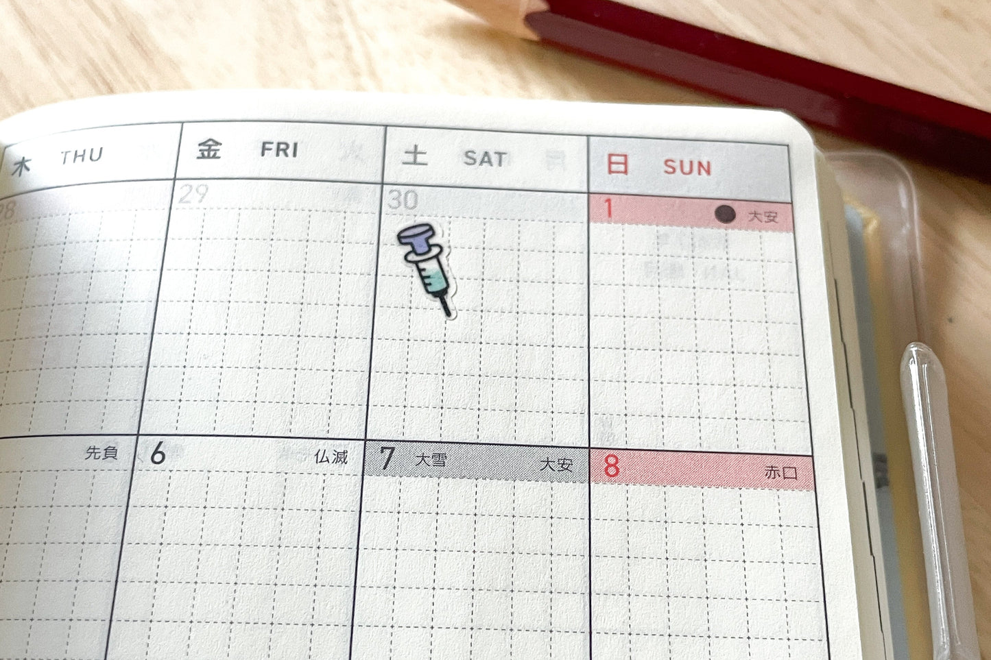 023 Shot Injection Planner Stickers - Mini tracker decals for allergy medication, insulin / diabetes and prescription meds / IV doses!