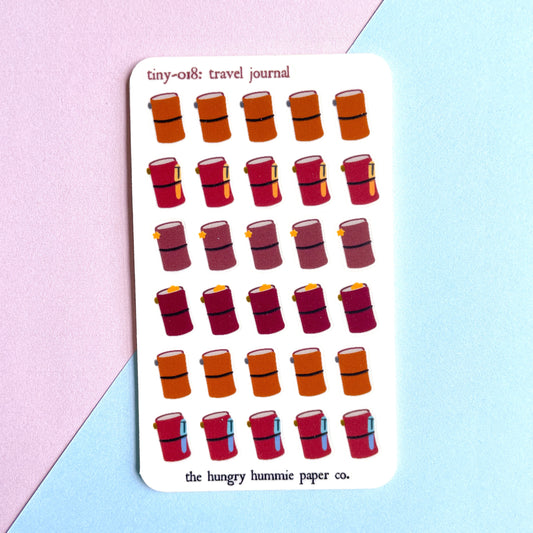 018 Travel Journal Planner Stickers - Credit Card Sized Micro Sticker sheet for wallets and planners! Perfect for your diary and notebooks!