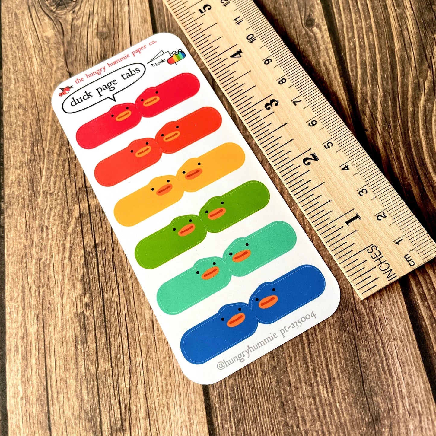 Cute Ducks Page Tab Sticker Sheet | Adorable Bird Planner Stickers | Rainbow coloured gifts for Teachers / Students | Planner Notebook Index