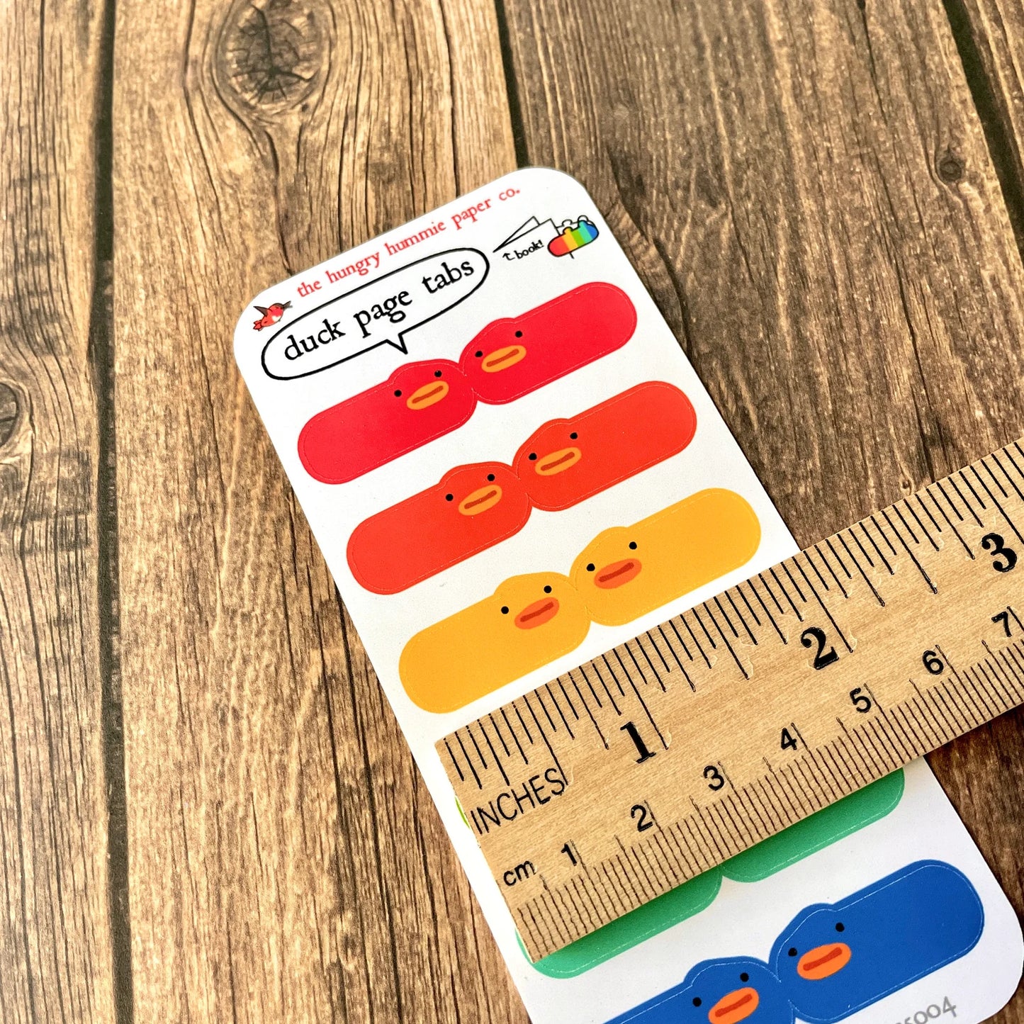 Cute Ducks Page Tab Sticker Sheet | Adorable Bird Planner Stickers | Rainbow coloured gifts for Teachers / Students | Planner Notebook Index