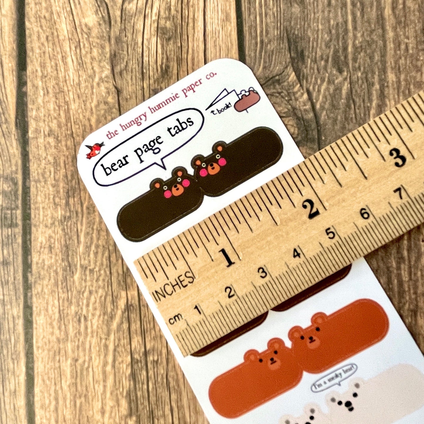 Cute Bear Page Tab Sticker Sheet | Adorable  Study Stickers | Gifts for Teachers / Students | Planner Notebook Organizer Index Teddy Seals