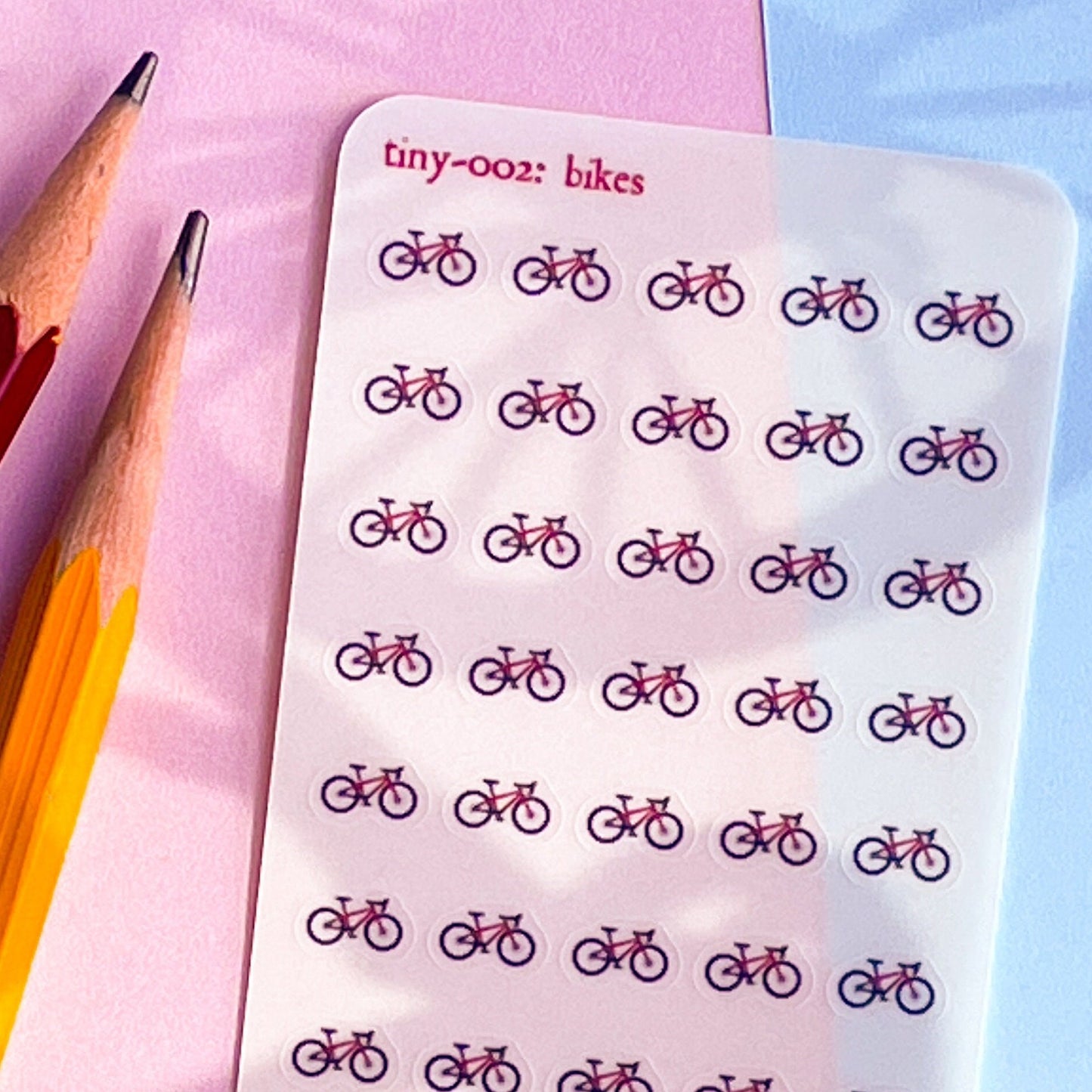 002 Bikes Mini Planner Sticker Sheet | Tiny Bicycle Stickers | Cycling Biking Bike Small Miniature Icons BuJo Bullet Journal Tracking Sport