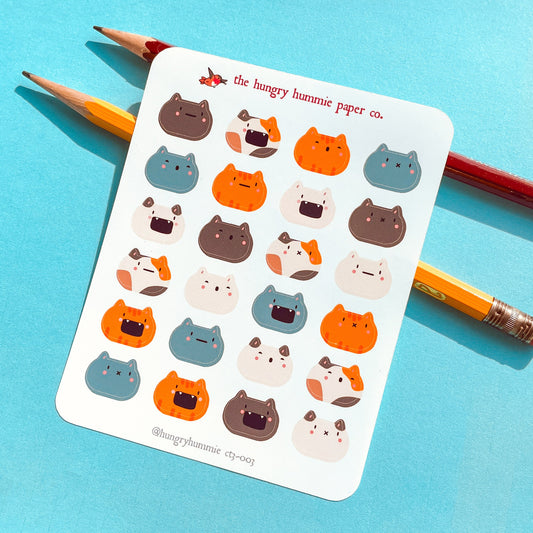 Sassy Cats Sticker Sheet | Funny cats | Spicy cat stickers | Great gifts for cat lovers! Feline friends notebook planner stickers