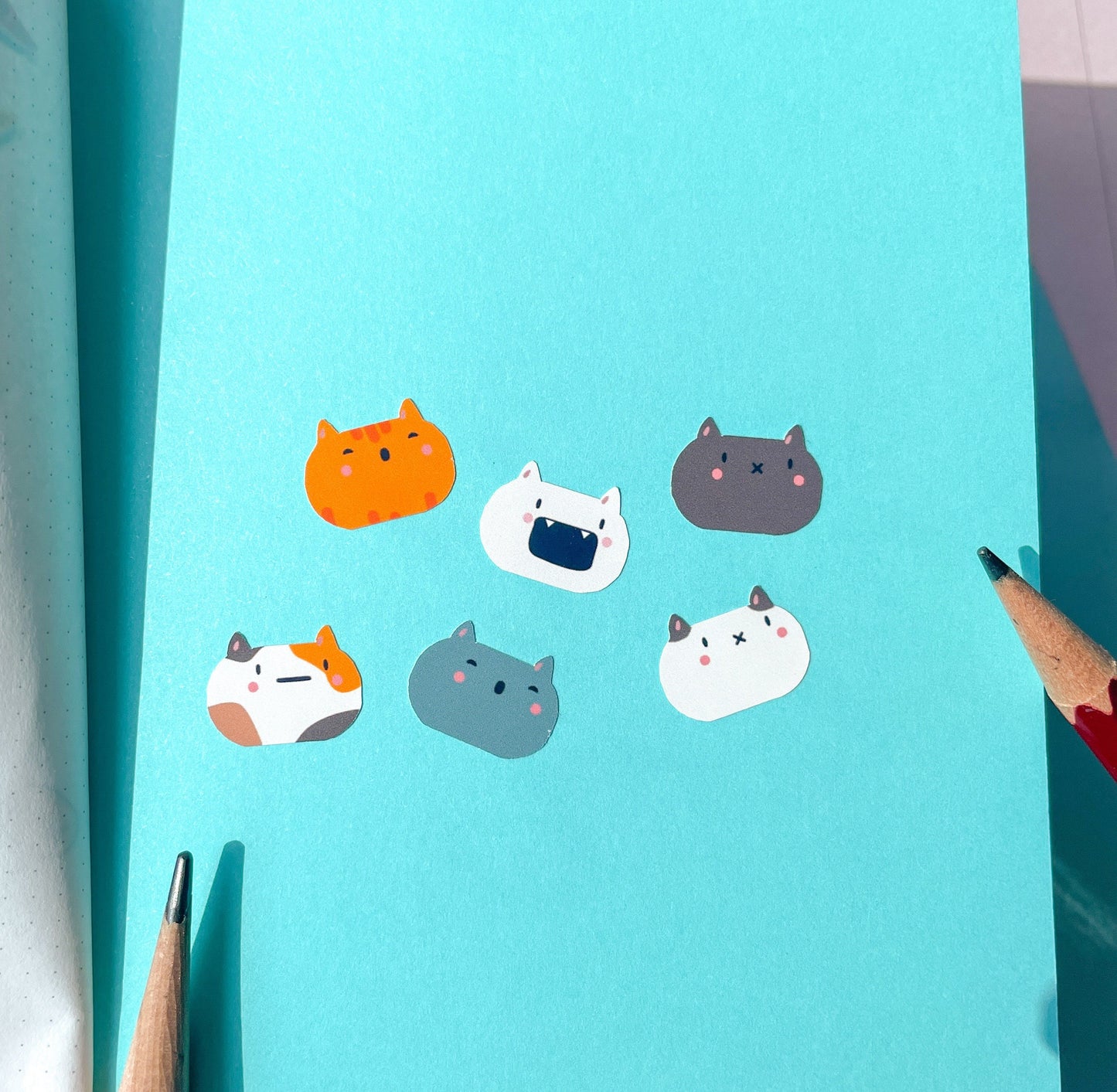 Sassy Cats Sticker Sheet | Funny cats | Spicy cat stickers | Great gifts for cat lovers! Feline friends notebook planner stickers