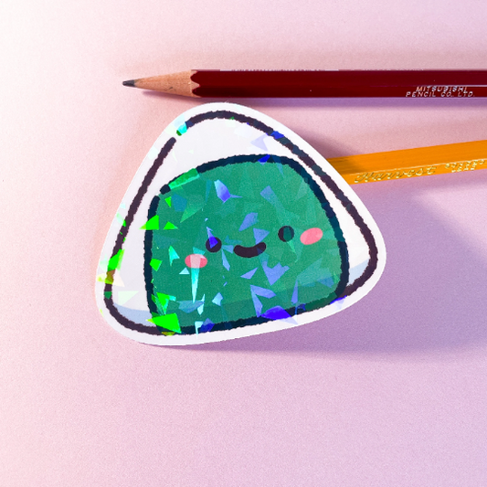 Jumbo Onigiri Rice Ball Holographic Sushi Sticker