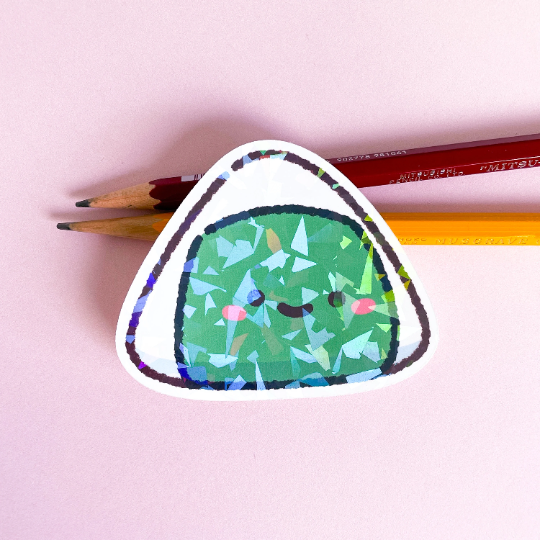 Jumbo Onigiri Rice Ball Holographic Sushi Sticker